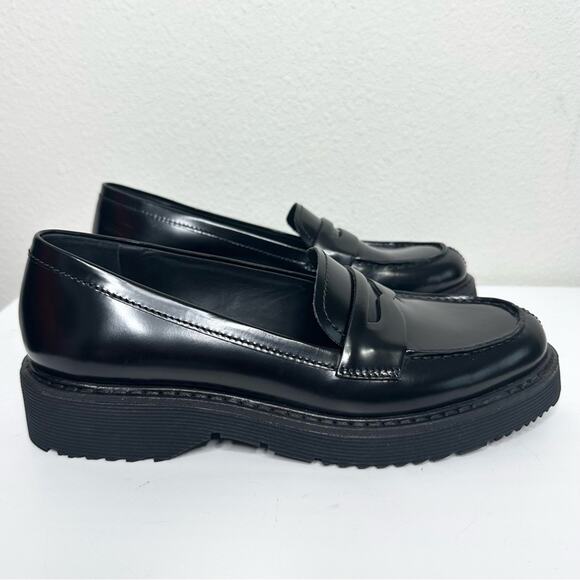 Prada Shoes - Prada Monolith Penny Loafers Black Size 38